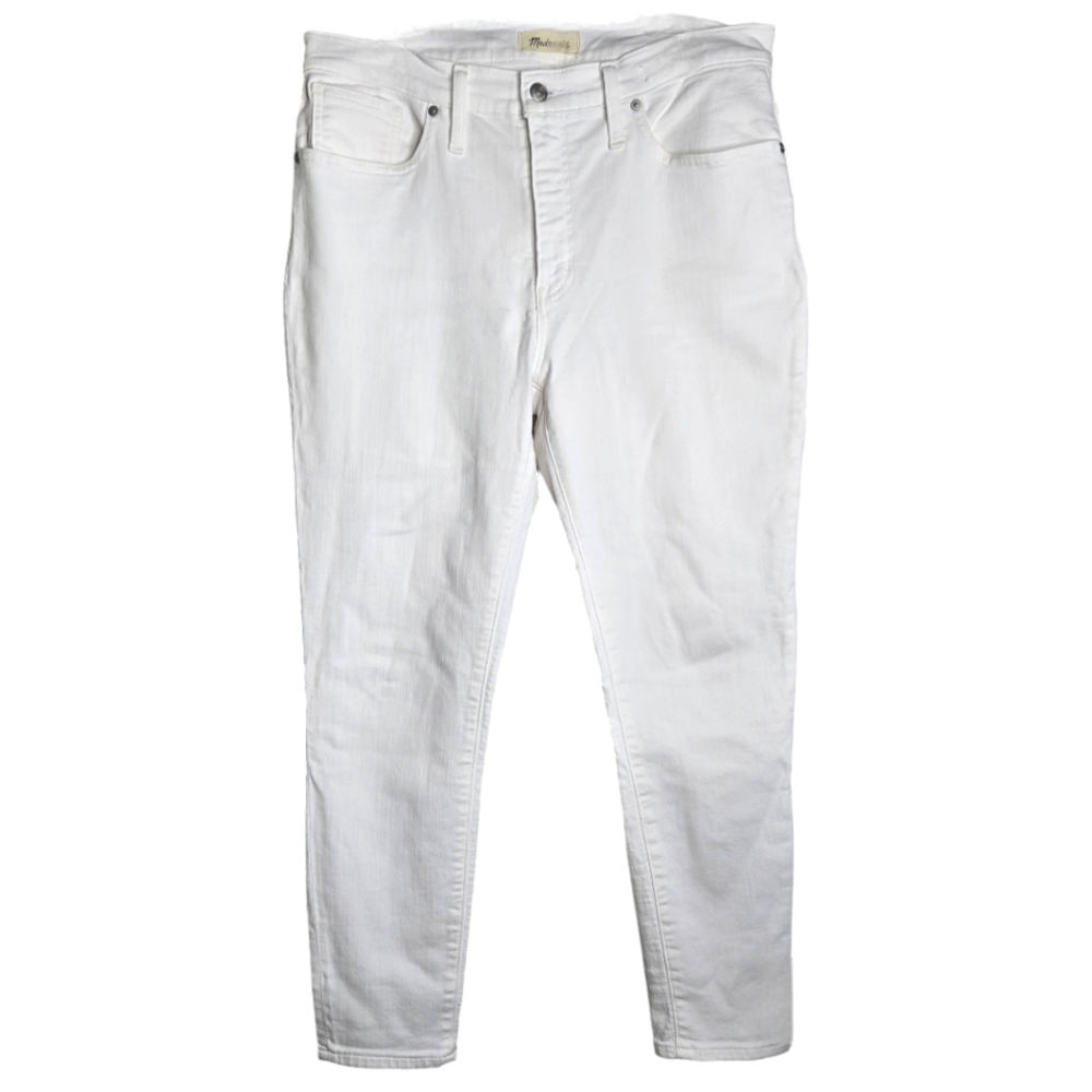 Madewell Mid-Rise White Skinny Crop Jeans size 31